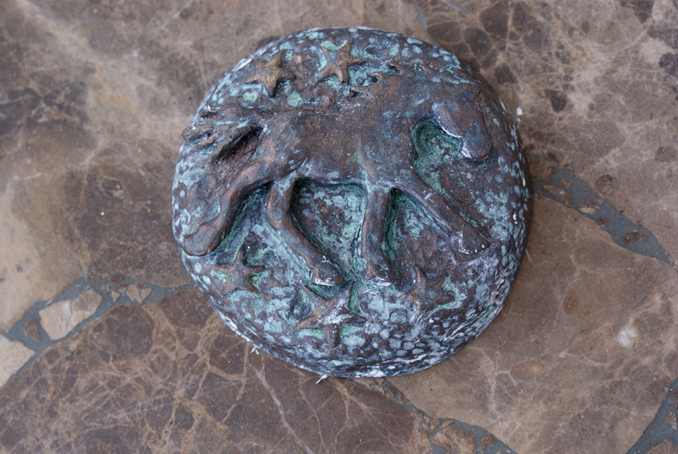 Horse Medallion with Bronze/Blue Patina Finish