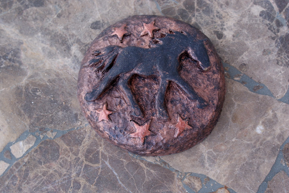 Horse Medallion with Copper/Black Patina Finish