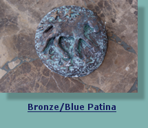 Horse Medallion with Bronze/Blue Patina Finish