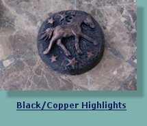 Horse Medallion with Black/Copper Highlights Finish