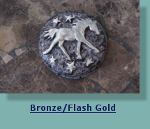 Horse Medallion with Bronze/Flash Gold Finish