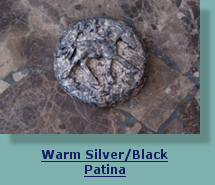 Horse Medallion with Warm Silver/Black Patina Finish
